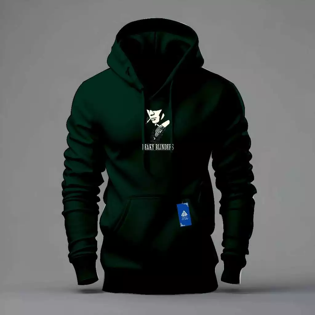 PEAKY hoodie jumper black simple sweater for men and women - Image 5