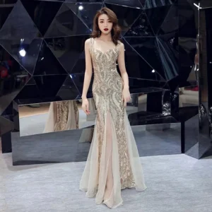 Elegant Mermaid Sequin Evening Gown