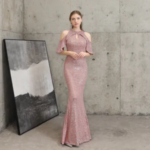Elegant Mermaid Evening Dress with Sequins